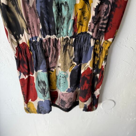 Silk Diva Y2k Vintage Size Medium Silk Abstract Artsy Tunic Top - Picture 3 of 7